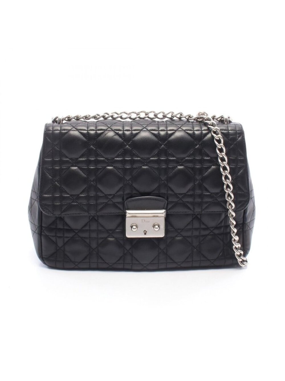 Dior Shoulder Bag Miss Dior Cannage Black Lambskin Chain